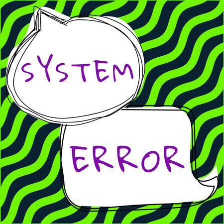 Writing displaying text System Error. Business concept Technological failure Software collapse crash...