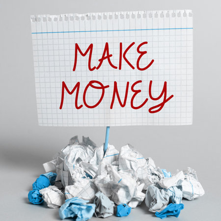 Inspiration showing sign Make Money. Concept meaning making a profit or giving the opportunity to make a profitの写真素材