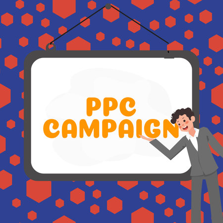 Text sign showing Ppc Campaign. Business overview use PPC in order to promote their products and servicesの写真素材