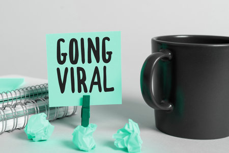 Conceptual caption Going Viral. Business overview image video or link that spreads rapidly through populationの写真素材