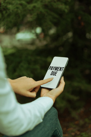 Conceptual display Payment Due. Business concept The date when payment should be received by the companyの写真素材