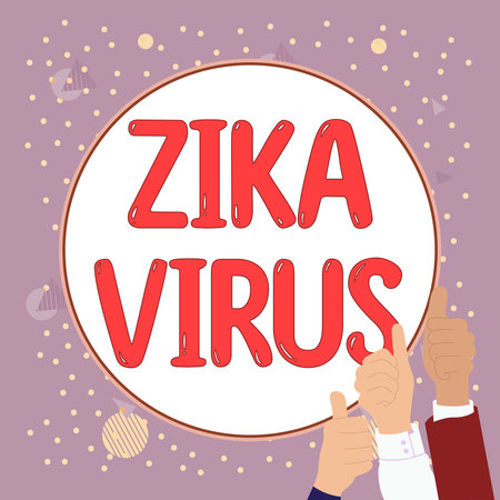 Text sign showing Zika Virus. Business idea caused by a virus transmitted primarily by Aedes mosquitoesの写真素材