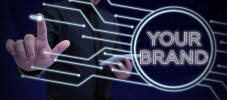 Inspiration showing sign Your Brand. Business concept A name of any kind that is impacted to something as trademarkの写真素材