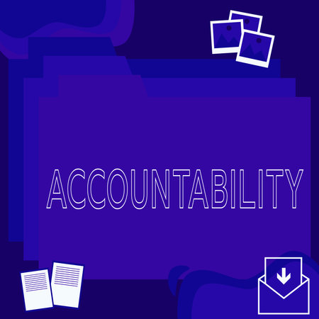 Text showing inspiration Accountability. Business showcase State of being responsible Answerable for somethingの写真素材