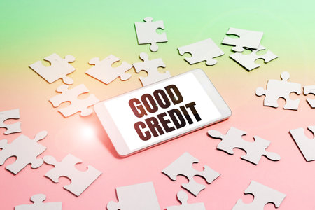 Conceptual display Good Credit. Business overview borrower has a relatively high credit score and safe credit riskの写真素材