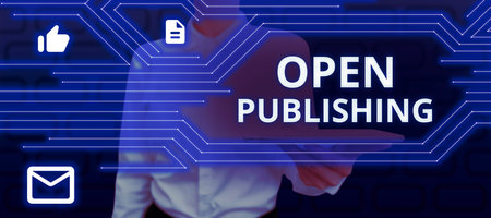Text sign showing Open Publishing. Internet Concept online access to many public domain and...