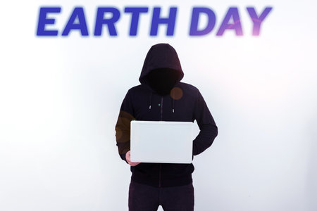 Text caption presenting Earth Day. Concept meaning Worldwide celebration of ecology environment preservationの写真素材