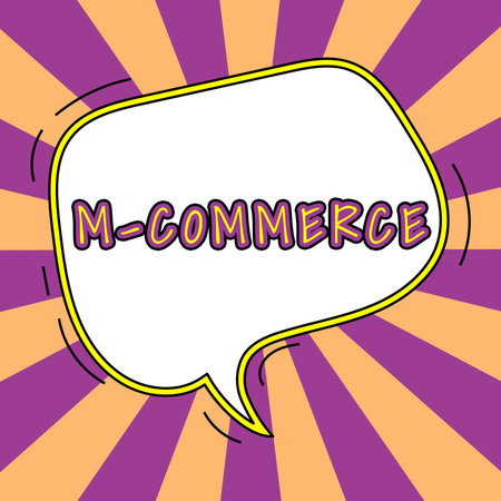 Inspiration showing sign M Commerce. Concept meaning commercial transactions conducted...