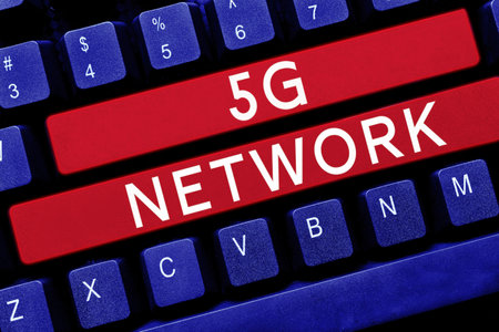 Conceptual caption 5G Network. Business overview greatly increase the speed and responsiveness of wireless networkの写真素材