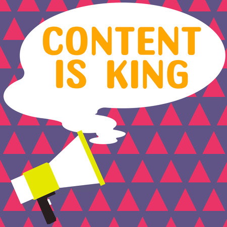 Conceptual display Content Is King. Business overview Content is the heart of todays marketing strategiesの写真素材