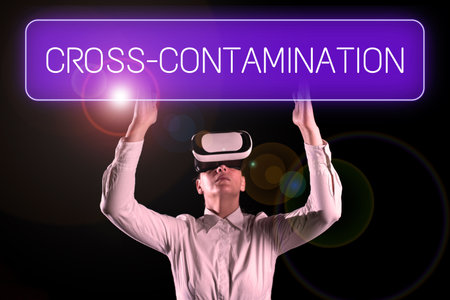 Conceptual display Cross Contamination. Business showcase Unintentional transmission of bacteria...
