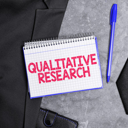 Inspiration showing sign Qualitative Research. Business idea Certified to perform a job Competent Experiencedの写真素材