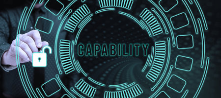 Conceptual caption Capability. Internet Concept the facility or potential for an indicated use or...