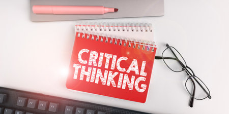 Sign displaying Critical Thinking. Business concept sequence of stages of a project requiring the longest timeの写真素材