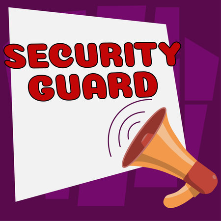 Text sign showing Security Guard. Concept meaning tools used to manage multiple security applicationsの写真素材
