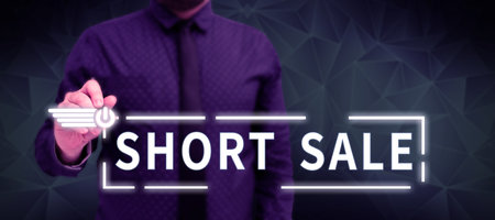 Conceptual display Short Sale. Business concept Home that is offered at a price that is less than the amount owedの写真素材