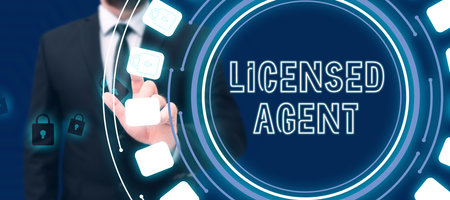 Handwriting text Licensed Agent. Business approach Authorized and Accredited seller of insurance...