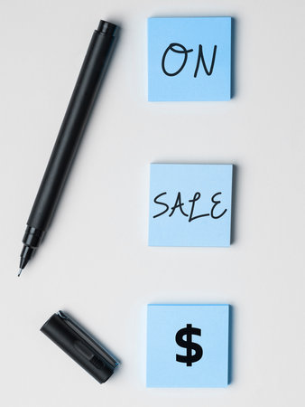 Conceptual caption On Sale. Word Written on Opportunity buy something cheaper Discount ready to be purchasedの写真素材