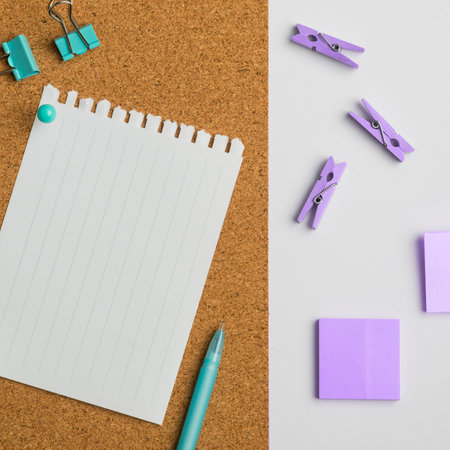 Different Office Supplies, Colored Stickers, Notebooks. Pens, Pencils, Rullers, Marckers. Different...