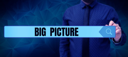 Inspiration showing sign Big Picture. Business overview most important facts about certain situation...