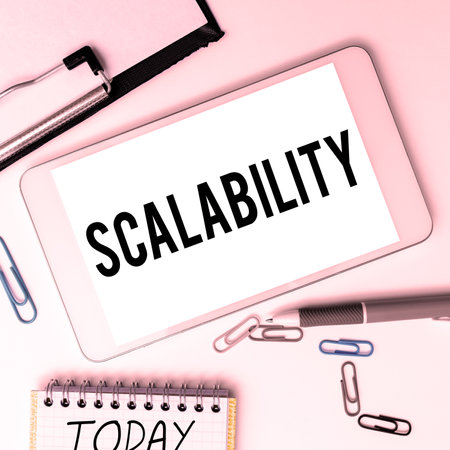 Inspiration showing sign Scalability. Internet Concept capable of being easily expanded or upgraded on demandの写真素材