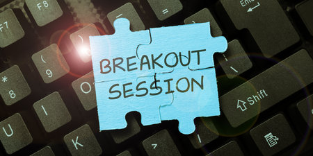 Conceptual caption Breakout Session. Conceptual photo workshop discussion or presentation on...