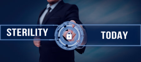 Text showing inspiration Sterility. Business overview a condition of being free from pathogenic microorganismsの写真素材