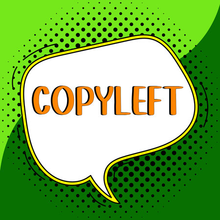 Inspiration showing sign Copyleft. Conceptual photo the right to freely use, modify, copy, and share software, works of artの写真素材