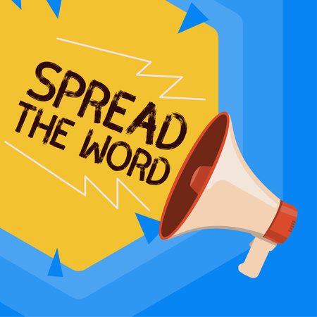 Inspiration showing sign Spread The Word. Concept meaning share the information or news using social mediaの写真素材