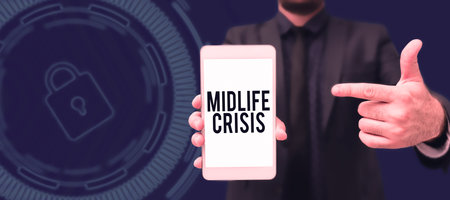 Writing displaying text Midlife Crisis. Word for Software development technique Decomposing an...