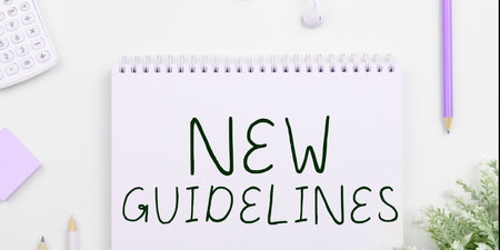 Inspiration showing sign New Guidelines. Business showcase a new list of goals to achieved or to...