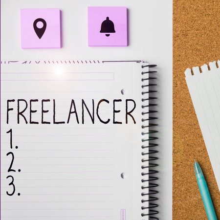 Sign displaying Freelancer. Business showcase a person who acts independently without being affiliated with an organizationの写真素材