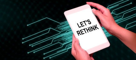 Inspiration showing sign Lets Rethink. Business approach an Afterthought To Remember Reconsider...
