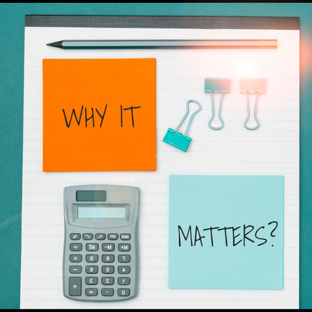 Text showing inspiration Why It Matters. Word Written on Important Reasons to do something Motivation Goalの写真素材