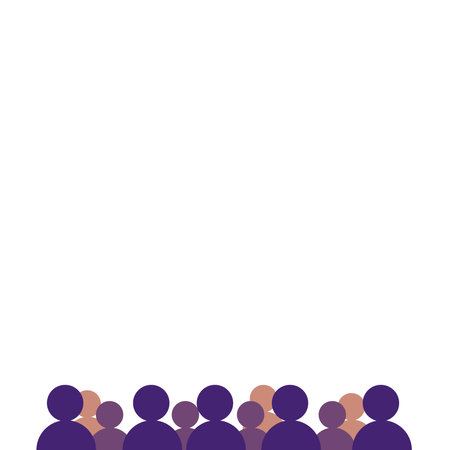 People talking about important things. Colleagues discussing agenda and brand new information. Single object without background. Bright color vector image.のイラスト素材