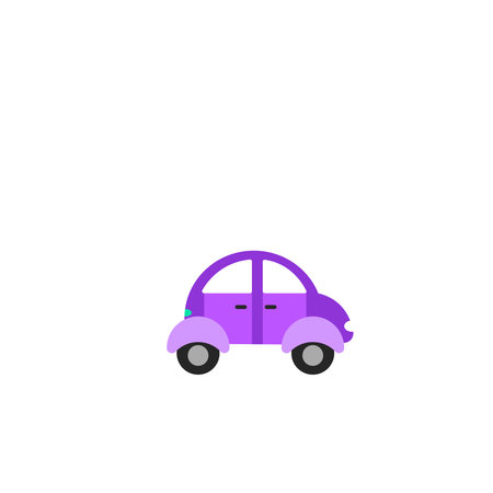 Vector bright color illustration with vehicle. Traveling, ride, driving. Single main object without background. Cartoon funny cute image for kids. Bicycle, car, airplain.のイラスト素材