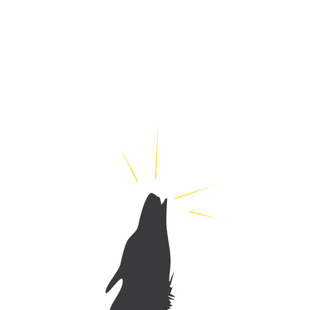 Vector illustration with different animals. Main object in white background. Cartoon character presenting brand new information. Comic colored bright image.のイラスト素材