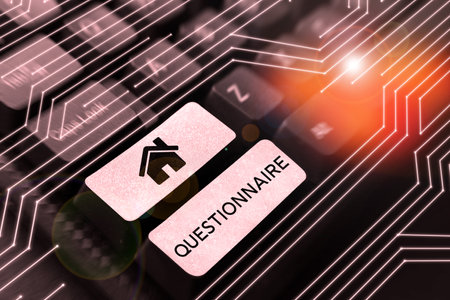 Sign displaying Questionnaire. Business idea Set of enquires Basis of interrogating someone Need...