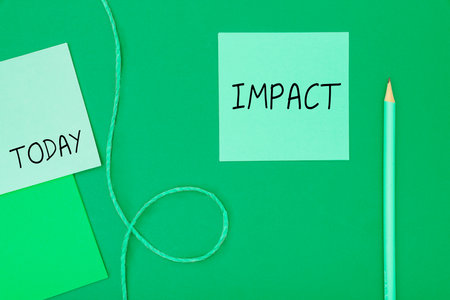 Writing displaying text Impact. Business idea action of one object coming forcibly into contact with anotherの写真素材