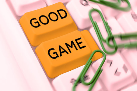 Inspiration showing sign Good Game. Concept meaning term frequently used in multiplayer gaming at the end of a matchの写真素材