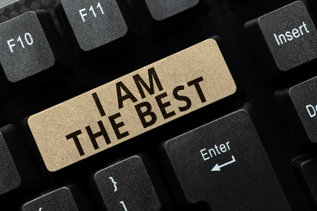 Text caption presenting I Am The Best. Business approach Grateful about living one more day Philosophyの写真素材