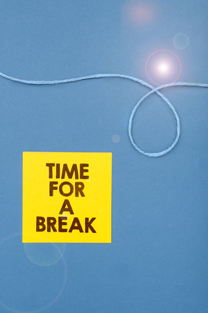 Conceptual display Time For A Break. Business idea a schedule when workers stop working for a brief periodの写真素材