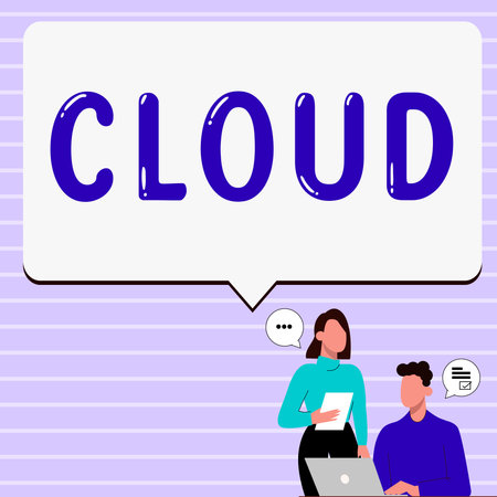 Inspiration showing sign Cloud. Business showcase visible mass of condensed watery vapour floating in atmosphereの写真素材