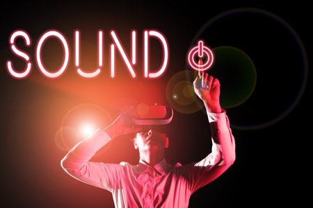 Inspiration showing sign Sound. Business approach vibrations that travel through air can be heard when they reach earの写真素材