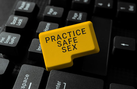 Handwriting text Practice Safe Sex. Business showcase intercourse in which measures are taken to avoid sexual contact diseaseの写真素材