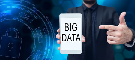 Sign displaying Big Data. Business concept sets that so complex that traditional software cant deal with themの写真素材