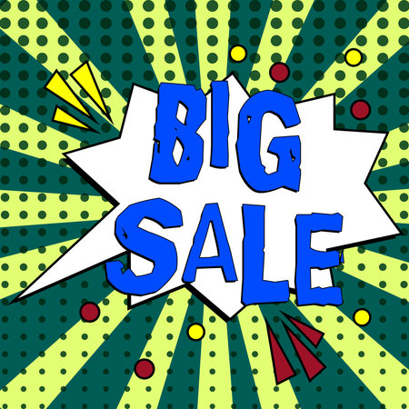 Hand writing sign Big Sale. Business idea putting products on high discount Great price Black Fridayの写真素材