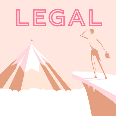 Conceptual caption Legal. Business approach Allowable or enforceable by being in conformity with the lawの写真素材