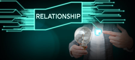 Conceptual display Relationship. Conceptual photo Developing business growth success process and teamworkの写真素材