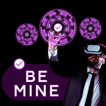 Conceptual display Be Mine. Business concept like a person more than a friend and would like to date themの写真素材